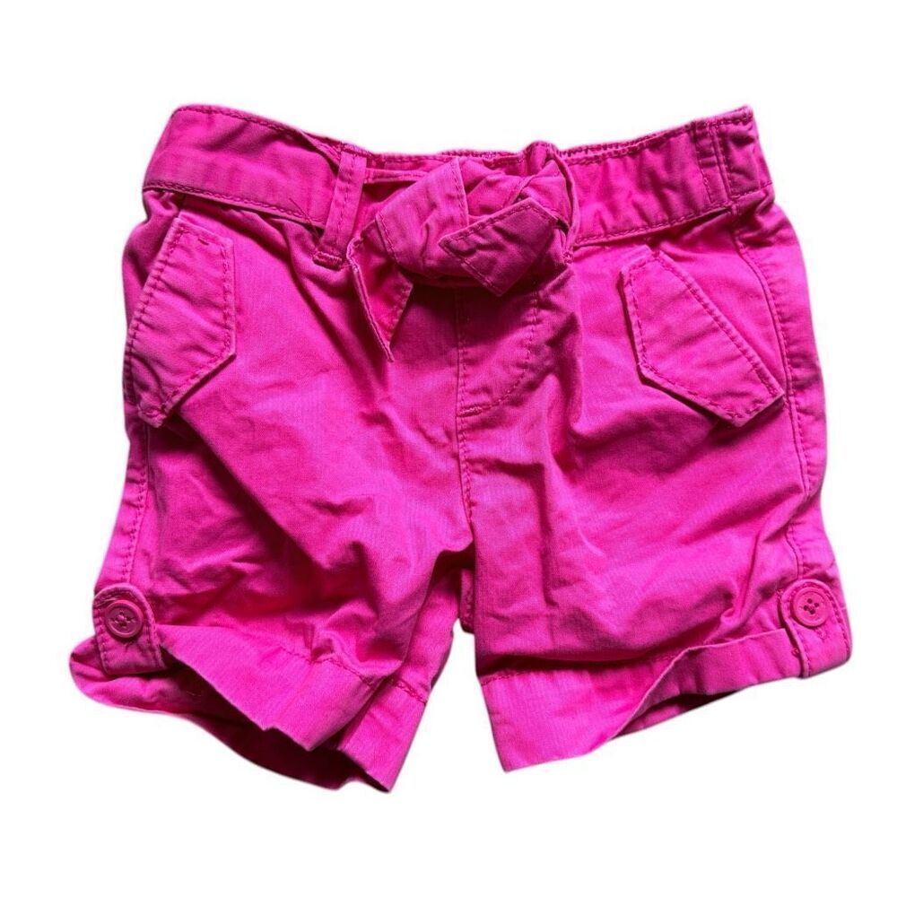 Toddler Baby Gap Girls Pre Vintage 2010 Hot Pink Bow Pull-On Shorts - Sz 3T